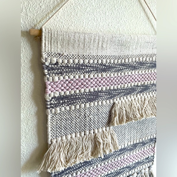 Boho Woven Wall Tapestry Macrame Fringe Wall Hanging 26” - Picture 8 of 8